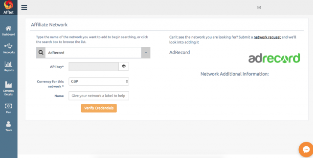 Adding networks to AffJet